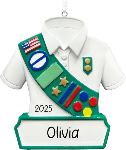 Miniatura 14 de Adorno Personalizado de Uniforme de Boy Scout para Navidad 2025 Adorno para Árbol de Navidad para Scout Masculino Recuerdo Único de Primer
