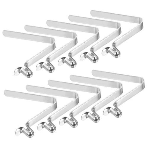 Miniatura 12 de PATIKIL Broches de paleta de kayak de 0.197 x 0.118 in, paquete de 10 clips de acero en forma de V de un solo pasador, clips de resorte, tubo