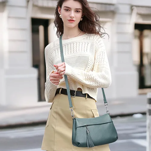 Miniatura 8 de Over Earth Bolsos de cuero para mujer, bolso de hombro pequeño Hobo para mujer