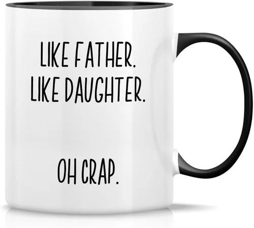 Miniatura 28 de Retreez - Taza divertida con texto en inglés "No. 1 Dad", 325 ml, tazas de cerámica, mensajes divertidos, sarcásticos, motivacionales, regalos