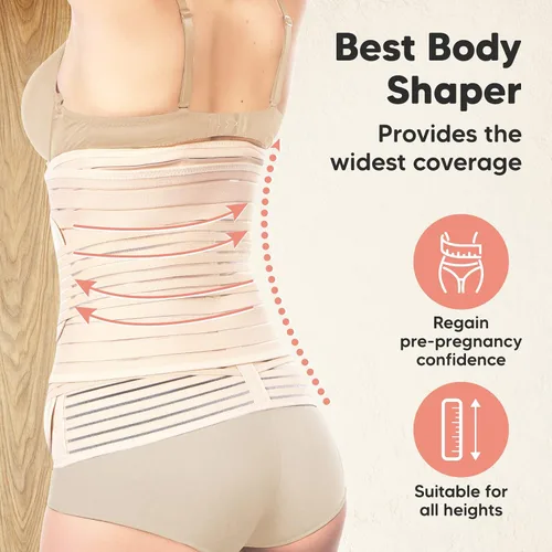 Miniatura 5 de 3 en 1 Soporte Posparto para el Abdomen. Banda para el vientre para etapa posnatal, embarazo, maternidad, fajas moldeadoras de cuerpo para mujeres