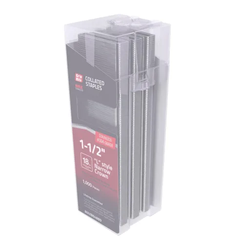 Miniatura 2 de Grip-Rite PrimeGuard Max MAXB64889, grapa de corona estrecha 18GA, 1/4" x 1-1/2", acero inoxidable 304, 1000 grapas, empaquetado con cubierta