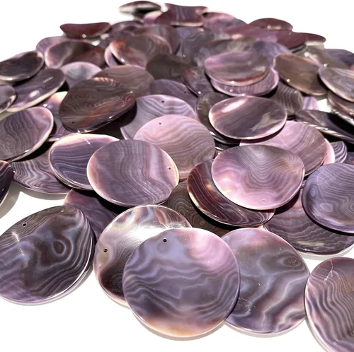 SKU para padres: colgante de cuentas de concha de Wampum para fabricación de joyas, Wampum Quahog Shell (Estados Unidos)