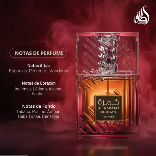 Miniatura 4 de Lattafa Khamrah Dukhan para Unisex Eau de Parfum en Spray, 3.4 onzas / 100 ml