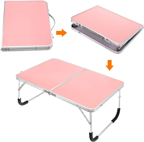 Miniatura 3 de PATIKIL Mesa plegable para laptop, escritorio de regazo portátil, mesa de picnic, mesa de cama, aperitivos, escritorios de trabajo para cama, sofá