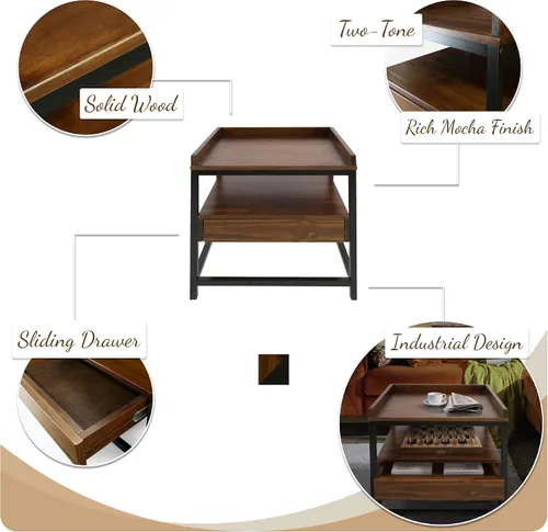 Miniatura 4 de Casual Home Mesa auxiliar Horizon con cajón