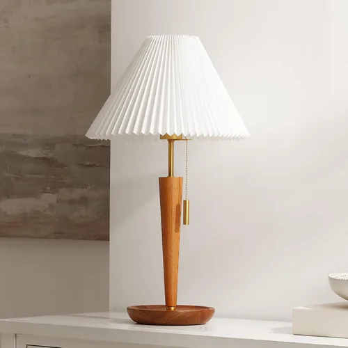 Miniatura 4 de SAFAVIEH Lighting Collection Ronny - Lámpara de mesa con acabado de madera (bombilla LED incluida)