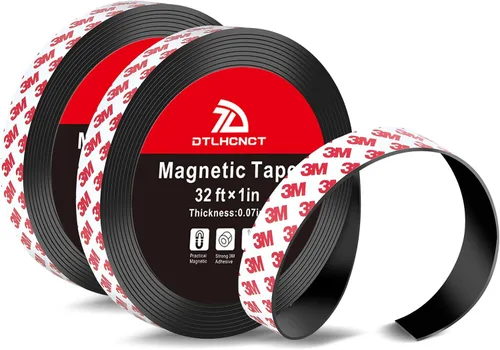 Miniatura 9 de Cinta Magnética DTLHCNCT - Rollo de cinta magnética de tira de imán de 16 pies x 1 pulgada con fuerte respaldo adhesivo, tira magnética para cocina