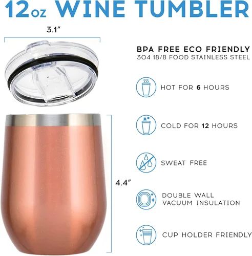 Miniatura 10 de ELEGANTPARK Regalos de jubilación para mujeres, vaso de vino 2025 para jubilados, libre y fabuloso, divertido regalo de cumpleaños para amigos