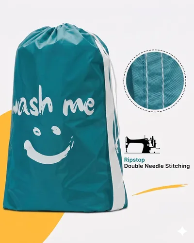 Miniatura 4 de HOMEST XL Wash Me - Bolsa de lavandería de viaje, organizador de ropa sucia, lo suficientemente grande como para contener 4 cargas de ropa, fácil