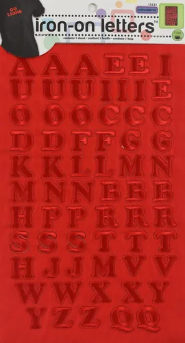 Miniatura 3 de Dritz Letras termoadhesivas de 1 pulgada, estilo de bloque bordado, 1 hoja, color negro