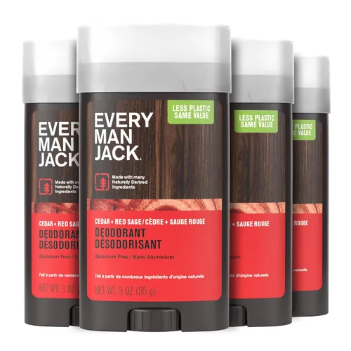 Miniatura 19 de Every Man Jack Juego variado de desodorantes para hombre, tres barras desodorantes de tamaño completo con ingredientes limpios y aromas increíbles