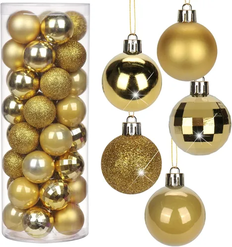 Miniatura 28 de Adornos de bolas de Navidad negras de 2.36 pulgadas, 25 piezas inastillables, set de adornos de Navidad, bolas de Halloween, adorno negro para árbol