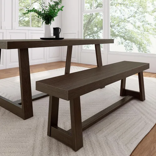 Miniatura 16 de Plank+Beam Mesa de Comedor Estilo Granja de 72 Pulgadas, Mesa de Cocina Rústica de Madera Maciza, Mesa Rectangular Grande de Madera para Comedor