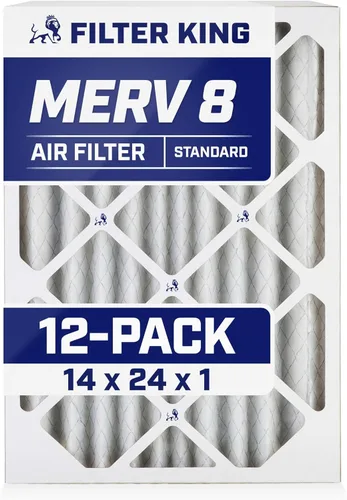 Miniatura 241 de Filter King Filtro de aire de 5.88 x 12.13 x 1 (MERV 8) (paquete de 12) filtros de horno de CA para control de polvo y alergias, fabricados en EE.