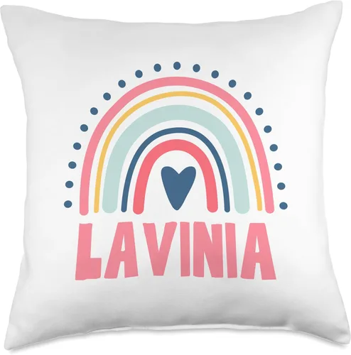 Miniatura 4 de Idea Regalo Personalizzata con Nome Gifts Idea Lavinia Name Custom Woman Myth Legend Pink Birthday Party Throw Pillow, 16x16, Multicolor