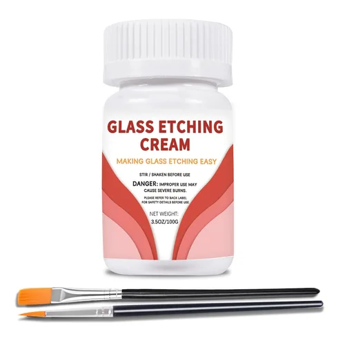 Crema de grabado para vidrio, espejos, cerámica, porcelana, mármol y pizarra, para fabricantes, creadores, artesanos, aficionados al bricolaje de