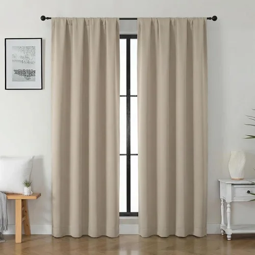 Miniatura 113 de Gwine Cortinas opacas para dormitorio, 54 pulgadas de largo, paneles de cortina de ventana con aislamiento térmico y reducción de ruido, cortinas