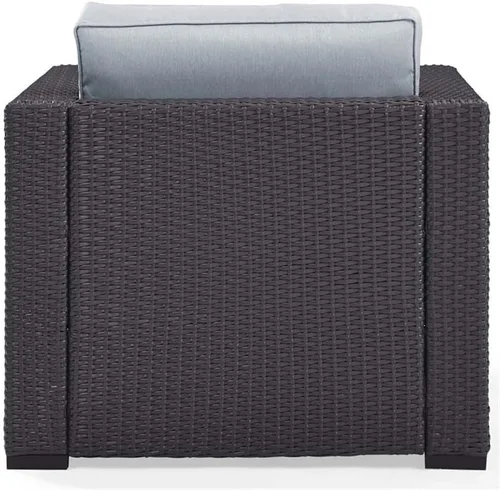 Miniatura 6 de Crosley Furniture Biscayne - Silla de exterior, sillas de mimbre para patio, porche, terraza, balcón, patio trasero, color marrón con cojines