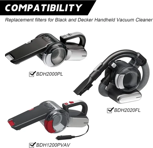 Miniatura 2 de KEEPOW Pivot - Filtro de vacío de repuesto para aspiradora de mano Black and Decker BDH2000PL PHV1410 PHV1810 PHV1210, PVF110, 6