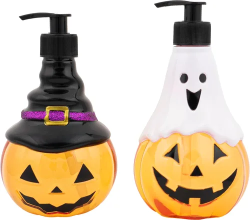 Miniatura 9 de Simple Pleasures Paquete de 3 dispensadores de jabón líquido para manos con aroma a gato, fantasma y calabaza, para otoño y Halloween, novedosos