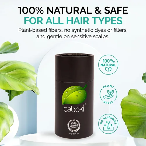 Miniatura 5 de Caboki Fibras capilares para el cabello fino – Polvo natural para el cabello a base de plantas para hombres y mujeres – Cabello al instante más