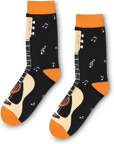 Miniatura 4 de HAPPYPOP Regalos divertidos para hombres papá música golf, guitarra, bolos, regalos republicanos, calcetines de guitarra para papá golf