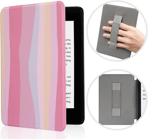 Miniatura 17 de SCSVPN Funda para Kindle de 10ª generación de 6 pulgadas (versión 2019, modelo J9G29R), funda de cuero de alta calidad ultra fina y ligera con Negro