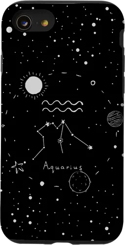 Miniatura 17 de Funda estética con signo del zodiaco celestial para iPhone 12 mini Acuarario