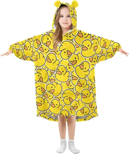 Miniatura 13 de Mantas portátiles para niños, sudadera con capucha tipo manta de gran tamaño, suave y cálida, regalos para niños, niñas y adolescentes de 3 a 14