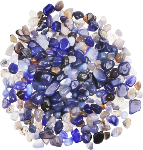 Miniatura 8 de YIYA Piedras pulidas de ágata verde de 0.68 libras, piedras preciosas de cuarzo de cristal natural para decoración del hogar, relleno de jarrón