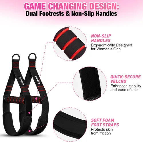 Miniatura 6 de Pull Up Assistance Bands for Women, Heavy Duty Resistance Bands with Handles, Exercise Band with Door Anchor, Workout Band Set for Pull Up Bar, Full