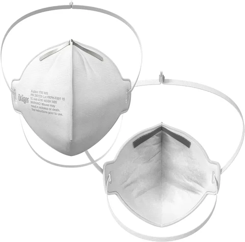 Miniatura 2 de Dräger Máscara respiradora X-plore 1750 C N95 fabricada en los Estados Unidos 20 respiradores aprobados por NIOSH, ajuste universal