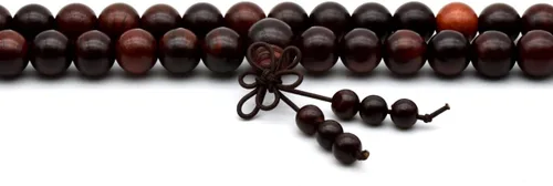 Miniatura 24 de Zen Dear Brazalete y collar de meditación Mala, para cultura budista y oración busita, cuentas de Buddha, unisex, palisandro natural