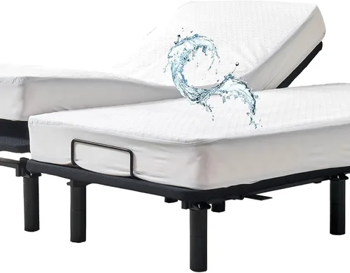 Miniatura 8 de Protector de Colchón de Bambú y Viscosa Kingnex para Cama Individual, Refrigerante, Impermeable, Transpirable, Silencioso, Ajustado, Funda de Colchón