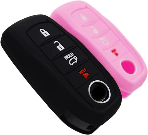 Miniatura 5 de Funda de llave de silicona con 4 botones para Toyota Land Cruiser 2021+ Venza RAV4 4Runner Corolla Se Grand Highlander Tundra Crown 2022+ Tacoma Azul