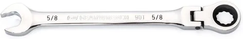 Miniatura 9 de GEARWRENCH 86741 Llave combinada de trinquete de cabeza flexible de 12 puntos con arco oscilante de 4 grados de 5/16