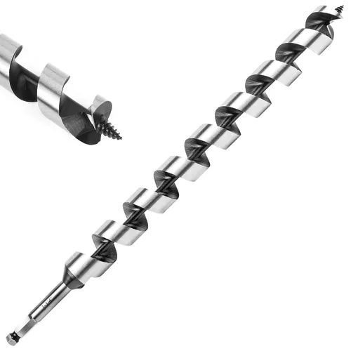 Miniatura 24 de Broca de taladro de 1-1/2 pulgadas x 9 pulgadas para madera, vástago hexagonal de 1-1/2 pulgadas, broca larga para madera suave y dura, plástico