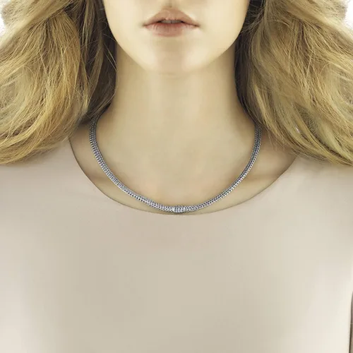 Miniatura 5 de John Hardy - Collar clásico para mujer (0.197in), color plateado