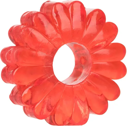 Miniatura 3 de California Exotic Novelties Basic Essentials - Potenciadores de Tpr súper elásticos, color rojo