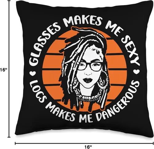 Miniatura 4 de Locs Afro Dreadlocks Love Beauty Hair Locs Make me Dangerous Afro Hair - Almohada negra de niña africana americana, 16 x 16 pulgadas, multicolor