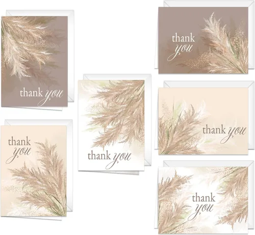 Miniatura 14 de Boho Spirit tarjeta de agradecimiento surtidas – Set de 36 interior en blanco – 6 Diseños interior en blanco – de tarjetas con sobres blancos