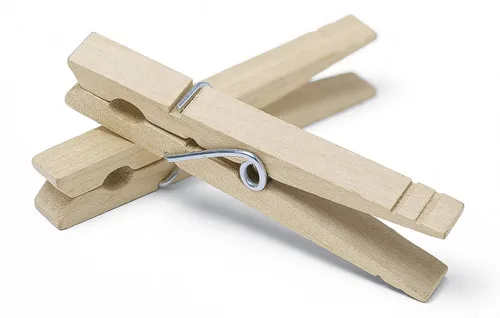 Whitmor Juego de 50 pinzas de madera, S/50 Natural