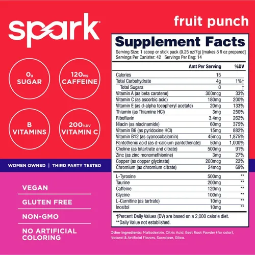 Miniatura 2 de Lata de AdvoCare Spark, sabor sandía, 10.5 onzas, Fruit Punch, 1