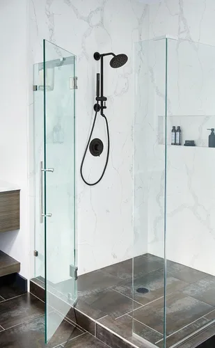 Miniatura 3 de Moen S176BL, cabezal de ducha de función única con tecnología de regadera de lluvia por inmersión, diámetro de 7 pulgadas, negro mate Mate negro