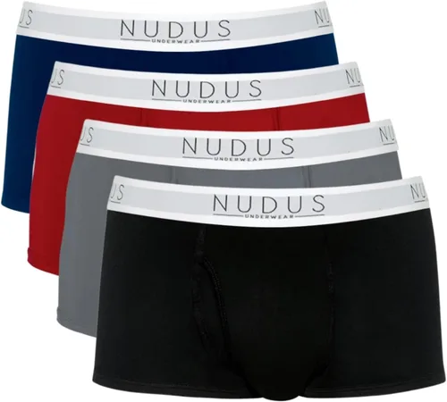 Miniatura 10 de NUDUS Ropa interior de bambú y rayón para hombre, elegante, suave, con bragueta - Juego de 4 en caja de regalo