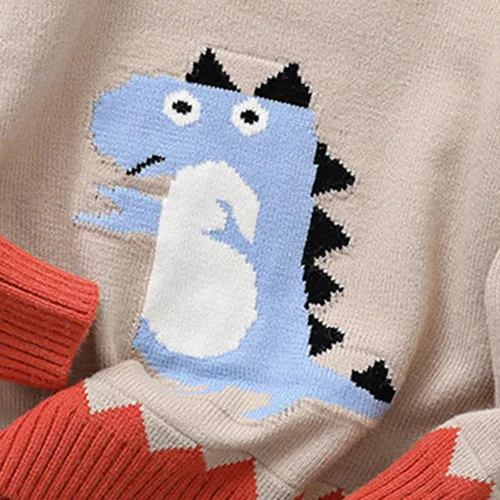 Miniatura 4 de Boys Girls Long Sleeve Sweater Baby Fall Winter Knit Sweatshirt for 1 to 5Y Pullover Collar Tops