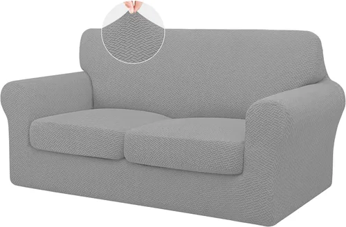 Miniatura 16 de ISSUNTEX - 4 piezas de fundas de sofá de alto estiramiento y espesor, funda suave para sofá con 3 cojines separados, funda elástica de sofá de tela