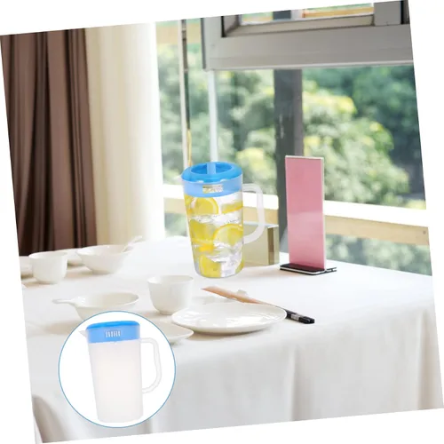 Miniatura 4 de Jarra de agua fría graduada, botellas de agua transparentes, bebidas de hielo, dispensador de bebidas de limonada, frigorífico, jarra de té de un