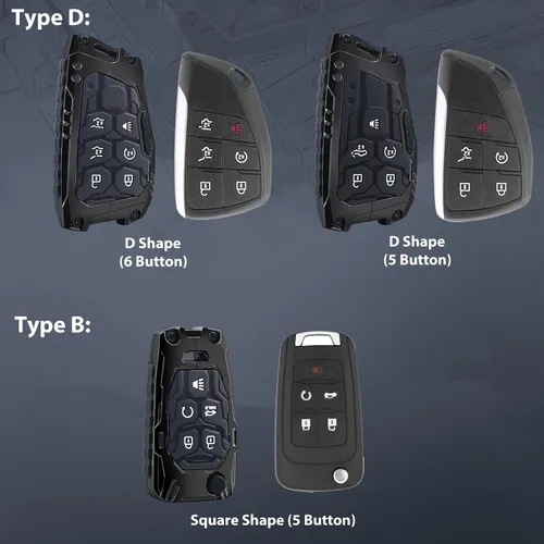 Miniatura 2 de Funda de metal pesado, compatible con Chevy Equinox Camaro Cruze Malibu Sonic Volt Spark Impala, GMC Terrain Buick Encore Allure Regal, funda
